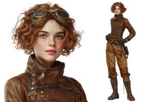 Steampunk Explorer Portrait Vinyl Car Decal Sticker – Waterproof & UV-Resistant 5.97333333333333