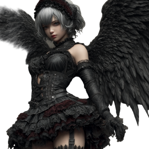 Dark Fallen Angel V9 Vinyl Car Decal Sticker – Waterproof & UV-Resistant 3.4133333333333336"
