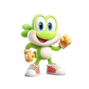 Friendly Frog Mascot Vinyl Car Decal Sticker – Waterproof & UV-Resistant 3.4133333333333336"