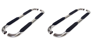 2x Upgrade Your Ride | TrailFX TFX 4" Oval Tube Side Steps with Slip-Resistant Pads | Polished Stainless Steel | Easy Install | Moderate Protection 2x Upgrade Your Ride | TrailFX TFX 4" Oval Tube Side Steps with Slip-Resistant Pads | Polished Stainless Steel | Easy Install | Moderate Protection
