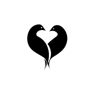 Bird Heart Logo Vinyl Car Decal Sticker – Waterproof & UV-Resistant 3.4133333333333336"