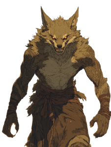 Anthropomorphic Coyote Man Vinyl Car Decal Sticker – Waterproof & UV-Resistant 8.213333333333333"