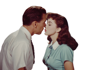 Vintage Kissing Scene V6 Vinyl Car Decal Sticker – Waterproof & UV-Resistant 6.1866666666666665"