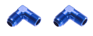 2x High-Quality Redhorse Performance -8 AN Male To 1/2 NPT 90 Degree Adapter Fitting | Exclusive Anodized Blue Finish 2x High-Quality Redhorse Performance -8 AN Male To 1/2 NPT 90 Degree Adapter Fitting | Exclusive Anodized Blue Finish