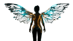 Silhouette With Wings V4 Vinyl Car Decal Sticker – Waterproof & UV-Resistant 5.4