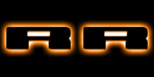 2x Illuminate Your Style with Oracle Lighting LED Letter Badge | Letter R, Matte Black