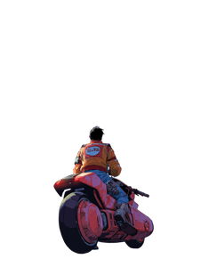 Cyborg Motorcycle Rider V2 Vinyl Car Decal Sticker – Waterproof & UV-Resistant 8.213333333333333"