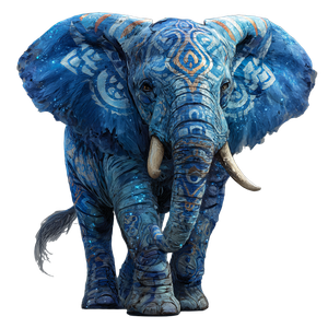 Blue Avatar Elephant Vinyl Car Decal Sticker – Waterproof & UV-Resistant 3.4133333333333336"