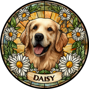 Golden Retriever Suncatcher V3 Vinyl Car Decal Sticker – Waterproof & UV-Resistant 3.4133333333333336"