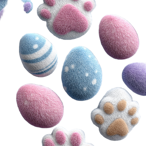 Easter Bunny Pattern Vinyl Car Decal Sticker – Waterproof & UV-Resistant 6.826666666666667"