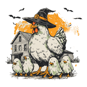 Witch Hen Chicks Vinyl Car Decal Sticker – Waterproof & UV-Resistant 6.826666666666667"