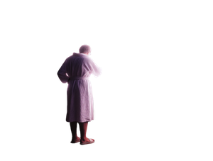 Elderly Woman Billboard Glow Vinyl Car Decal Sticker – Waterproof & UV-Resistant 6.1866666666666665"