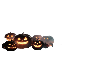 Glowing Jack-O'-Lanterns Vinyl Car Decal Sticker – Waterproof & UV-Resistant 2.986666666666667"