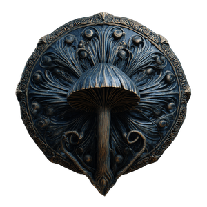 Mushroom Shield Vinyl Car Decal Sticker – Waterproof & UV-Resistant 3.4133333333333336"