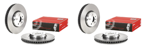 2x Brembo Vented Brake Rotor | High Carbon Cast Iron | 348mm Diameter | Ultraviolet Coating | ECE-R90 Certified