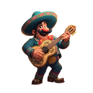 Mariachi Slot Icon Vinyl Car Decal Sticker – Waterproof & UV-Resistant 3.4133333333333336"