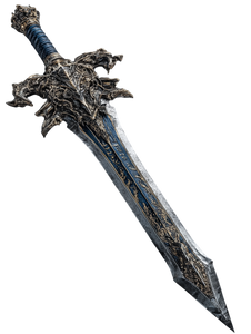 Blue Medieval Sword Vinyl Car Decal Sticker – Waterproof & UV-Resistant 4.1066666666666665"