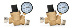 2x Camco Fresh Water Pressure Regulator 40058 Without Built In Check Valve; Adjustable/Factory Preset To 45 PSI; Brass 2x Camco Fresh Water Pressure Regulator 40058 Without Built In Check Valve; Adjustable/Factory Preset To 45 PSI; Brass