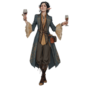 Half-Elf Trickster Cleric Vinyl Car Decal Sticker – Waterproof & UV-Resistant 3.4133333333333336"