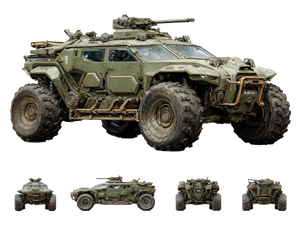 Futuristic Military Vehicle Vinyl Car Decal Sticker – Waterproof & UV-Resistant 6.1866666666666665"