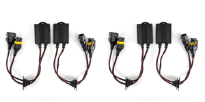 2x Tiny Monster 9005/9006/9012/H10 Harness | Prevents Dash Warnings | For LED Bulbs | Stock Connector