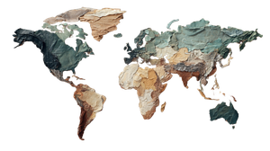 Earth Map Collage Vinyl Car Decal Sticker – Waterproof & UV-Resistant 5.4