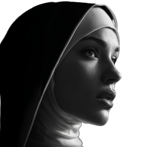 Beautiful Nun V11 Vinyl Car Decal Sticker – Waterproof & UV-Resistant 3.4133333333333336"