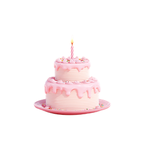Two-Tiered Birthday Cake Vinyl Car Decal Sticker – Waterproof & UV-Resistant 7.1466666666666665"