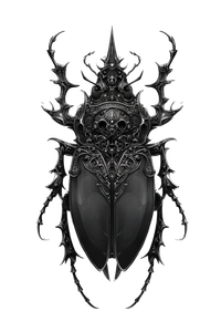 Gothic Fantasy Beetle Vinyl Car Decal Sticker – Waterproof & UV-Resistant 8.96"