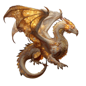 Majestic Topaz Dragon Vinyl Car Decal Sticker – Waterproof & UV-Resistant 6.826666666666667"