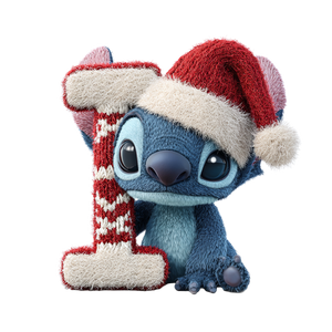 Stitch Christmas Hat Vinyl Car Decal Sticker – Waterproof & UV-Resistant 3.4133333333333336"
