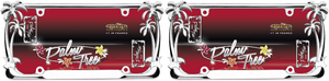 2x Chrome Palm Tree License Plate Frame | Easy Install, Die Cast Zinc, Fits 6x12 Plates 2x Chrome Palm Tree License Plate Frame | Easy Install, Die Cast Zinc, Fits 6x12 Plates