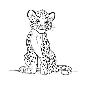 Smiling Jaguar Outline Vinyl Car Decal Sticker – Waterproof & UV-Resistant 6.826666666666667"