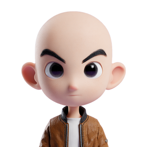 Cartoon Character Avatar Vinyl Car Decal Sticker – Waterproof & UV-Resistant 3.4133333333333336"