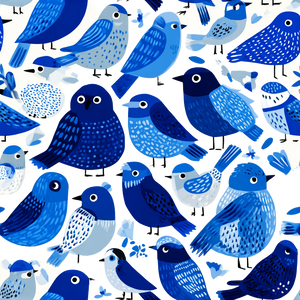 Blue Bird Pattern V2 Vinyl Car Decal Sticker – Waterproof & UV-Resistant 3.4133333333333336"
