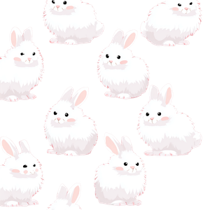 Cute Bunny Illustration V9 Vinyl Car Decal Sticker – Waterproof & UV-Resistant 3.4133333333333336"