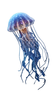 Glowing Jellyfish Drifting Vinyl Car Decal Sticker – Waterproof & UV-Resistant 9.706666666666667"