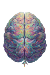 Abstract Brain Artwork Vinyl Car Decal Sticker – Waterproof & UV-Resistant 8.96"