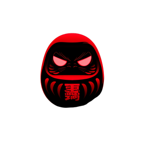 Cyber Daruma Vinyl Car Decal Sticker – Waterproof & UV-Resistant 3.4133333333333336"