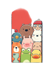 Cartoon Animals Peeking Vinyl Car Decal Sticker – Waterproof & UV-Resistant 4.1066666666666665"