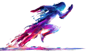 Dynamic Runner Illustration V2 Vinyl Car Decal Sticker – Waterproof & UV-Resistant 2.72"