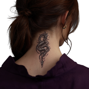 Serpent Tongue Tattoo Vinyl Car Decal Sticker – Waterproof & UV-Resistant 3.4133333333333336"