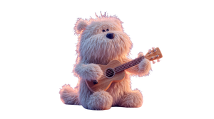 Fluffy Monster Musician Vinyl Car Decal Sticker – Waterproof & UV-Resistant 5.4