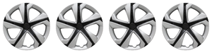 4x Upgrade Your Honda Civic Wheels | Set Of 4 Wheel Covers | Glossy Black/Silver 16 Inch 5 Spoke 4x Upgrade Your Honda Civic Wheels | Set Of 4 Wheel Covers | Glossy Black/Silver 16 Inch 5 Spoke