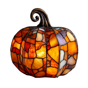 Stained Glass Pumpkin V4 Vinyl Car Decal Sticker – Waterproof & UV-Resistant 3.4133333333333336"
