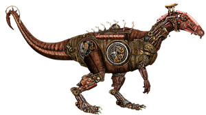 Steampunk Dinosaur Vinyl Car Decal Sticker – Waterproof & UV-Resistant 5.4