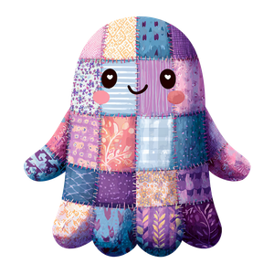 Cute Patchwork Ghost V2 Vinyl Car Decal Sticker – Waterproof & UV-Resistant 6.826666666666667"