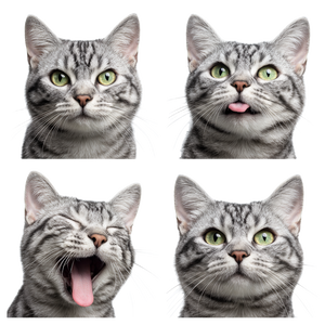 Gray Striped Cat V5 Vinyl Car Decal Sticker – Waterproof & UV-Resistant 3.4133333333333336"