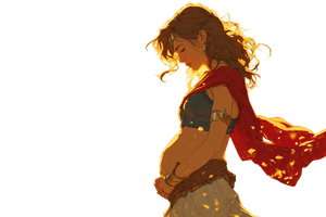 Fantasy Pregnant Wonder Woman Vinyl Car Decal Sticker – Waterproof & UV-Resistant 2.986666666666667"