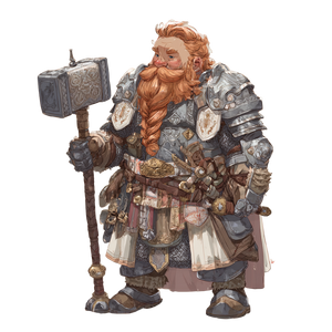 Dwarf Paladin Warrior V3 Vinyl Car Decal Sticker – Waterproof & UV-Resistant 3.4133333333333336"